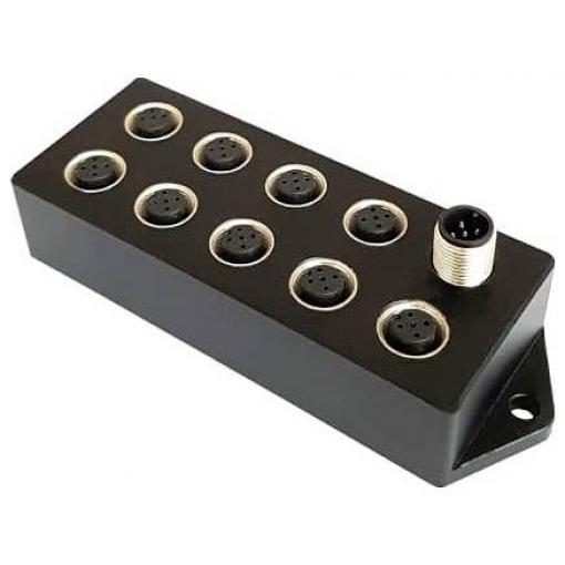 Bulgin BOX1M1205MA09M805F pasivní box senzor/aktor rozdělovač M12 s kovovým závitem 1 ks Bulk