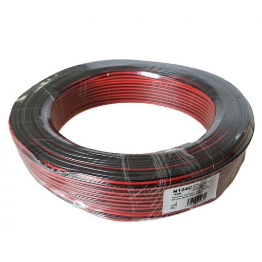 Dvojlinka 2×0,5 mm² CCA 20AWG červeno-černá, 100 m