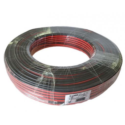 Dvojlinka 2×1,5 mm² CCA 16AWG, červeno-černá, 100 m