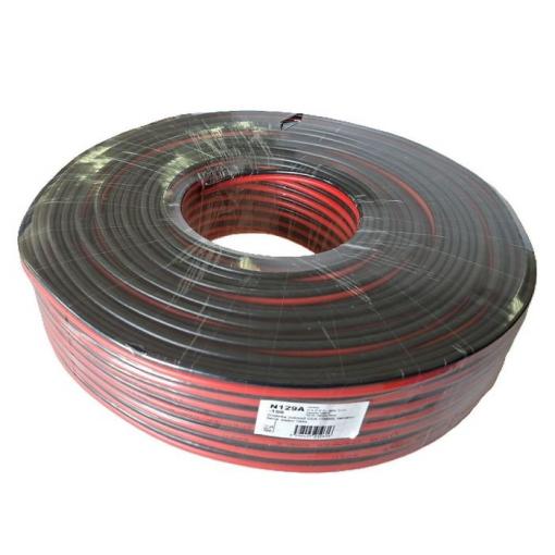 Dvojlinka 2×4 mm² CCA, 11 AWG, červeno-černá, 100 m