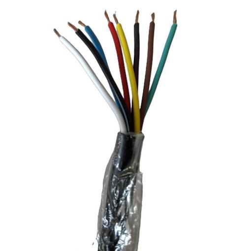 Kabel 8×0,75 mm² CU, 18 AWG, pro přívěsné vozíky, průměr 10 mm