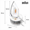 Braun IS 2132 WH 0128804000 nástavec na oblečení pro parní žehličku 2400 W bílá, oranžová