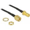 Delock pro Wi-Fi antény kabel [1x Zástrčka RPSMA - 1x Zásuvka RPSMA] 0.2 m černá