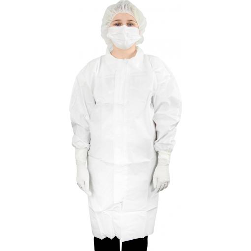 Antistat 600-5002E Antistatický jednorázový laboratorní plášť M. vel. Oblečení: M bílá