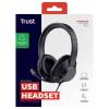 Trust Trust Ayda Max - Headset - On-Ear - kabelgebunden sluchátka uzavřená (Over Ear) kabelová stereo černá Redukce šumu mikrofonu headset Počítače