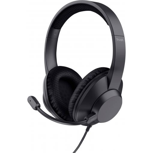 Trust Trust Ayda Max - Headset - On-Ear - kabelgebunden Audio čip pro sluchátka kabelová černá Potlačení hluku