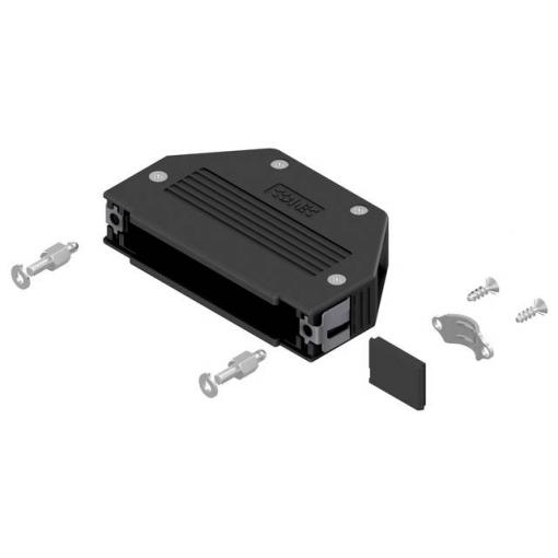 Conec SnapLock 16-003280E D-SUB pouzdro Pólů: 37 plast 90 °, 180 ° černá 1 ks