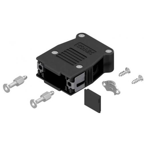 Conec SnapLock 16-003250E D-SUB pouzdro Pólů: 9 plast 90 °, 180 ° černá 1 ks