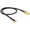 Delock pro Wi-Fi antény kabel [1x Zásuvka RPSMA - 1x MMCX zástrčka] 0.32 m černá