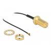 Delock pro Wi-Fi antény kabel [1x Zásuvka RPSMA - 1x IPEX zástrčka] 0.35 m černá