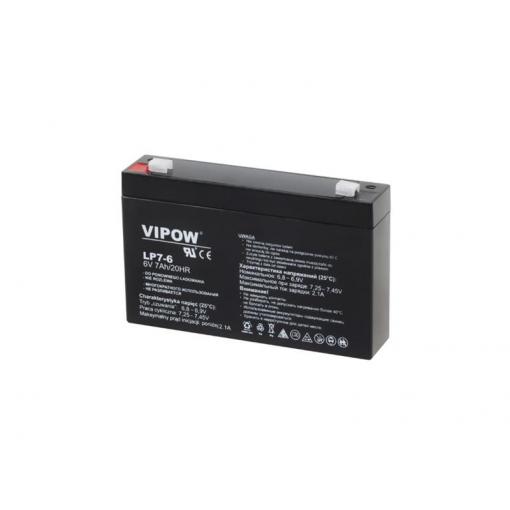 Baterie olověná 6V 7Ah VIPOW BAT0207