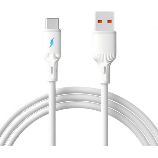 Akyga Kabel USB-C USB-A zástrčka, USB-C ® zástrčka 1 m bílá AK-USB-59