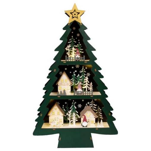 Konstsmide 3297-950 dřevěná figurka LED zelená