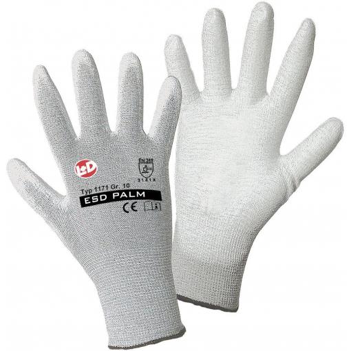 Leipold Doehle 1171-10 ESD Nylon/Carbon-PU nylon pracovní rukavice Velikost rukavic: 10, XL EN 388:2016 CAT II 1 ks
