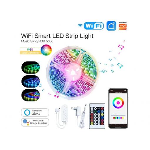 Smart LED pásek 24V RGB MOES LED Light Strip 5m WiFi Tuya