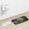 LogiLink Kabel USB-C USB 2.0 USB-A zástrčka, USB-C ® zástrčka 1 m bílá látkový potah CU0321