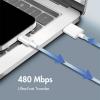 LogiLink Kabel USB-C USB 2.0 USB-A zástrčka, USB-C ® zástrčka 1.5 m modrá CU0331