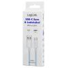 LogiLink Kabel USB-C USB 2.0 USB-A zástrčka, USB-C ® zástrčka 1 m modrá CU0330