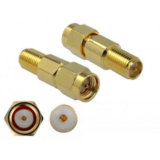 Delock 89991 89991 SMA adaptér SMA zástrčka - Zásuvka RPSMA 0 mm 1 ks