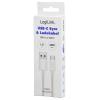 LogiLink Kabel USB-C USB 2.0 USB-A zástrčka, USB-C ® zástrčka 1 m růžová CU0324