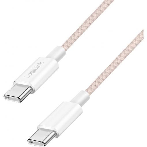 LogiLink Kabel USB-C USB 2.0 USB-C ® zástrčka 1.5 m růžová CU0345