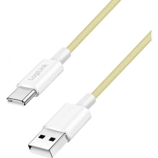 LogiLink Kabel USB-C USB 2.0 USB-A zástrčka, USB-C ® zástrčka 1.5 m žlutá CU0334