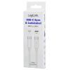 LogiLink Kabel USB-C USB 2.0 USB-C ® zástrčka 1 m bílá CU0341