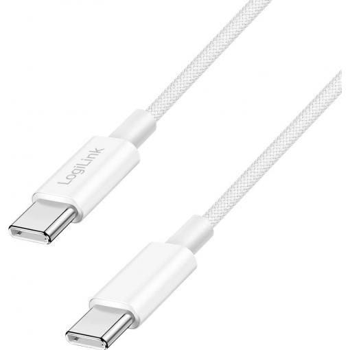 LogiLink Kabel USB-C USB 2.0 USB-C ® zástrčka 1 m bílá CU0341