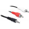 Delock 84212 jack / cinch audio kabel [1x jack zástrčka 3,5 mm - 2x cinch zástrčka] 5 m černá