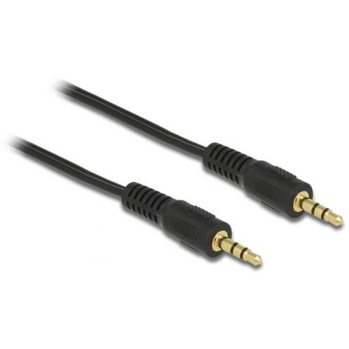 Delock 84001 jack audio kabel [1x jack zástrčka 3,5 mm - 1x jack zásuvka 3,5 mm] 2.5 m černá