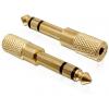 Delock 65361 65361 jack audio adaptér [1x jack zástrčka 6,3 mm - 1x jack zásuvka 3,5 mm] zlatá