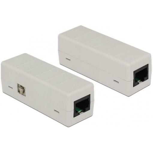Delock RJ45 síťový adaptér [1x RJ45 zásuvka - 1x RJ45 zásuvka] 0 mm šedá