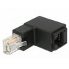 Delock RJ45 síťový adaptér Kabel [1x RJ45 zástrčka - 1x RJ45 zásuvka] 0 mm černá