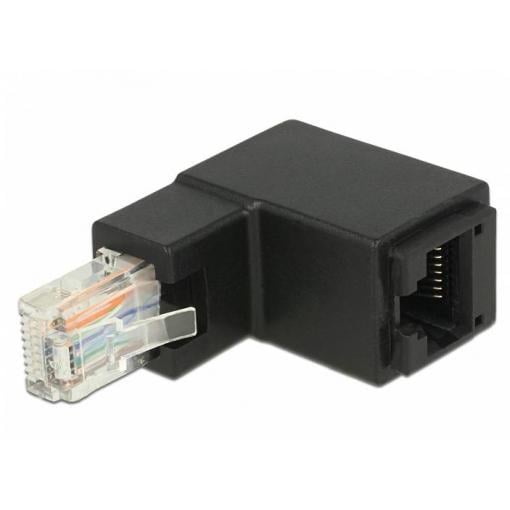 Delock RJ45 síťový adaptér Kabel [1x RJ45 zástrčka - 1x RJ45 zásuvka] 0 mm černá
