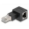 Delock RJ45 síťový adaptér Kabel [1x RJ45 zástrčka - 1x RJ45 zásuvka] 0 mm černá