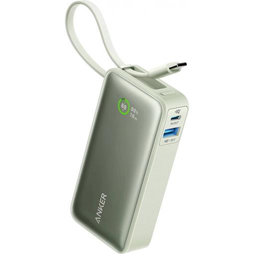 Anker A1259G61 powerbanka lithiová, 10000 mAh, Dodávka energie, USB-C®, USB-A, zelená