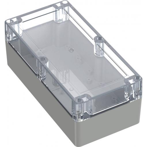 TRU COMPONENTS 6U07201008139 TC-13865156 Průmyslová skříň 200 x 100 x 75 polykarbonát světle šedá, transparentní 1 ks