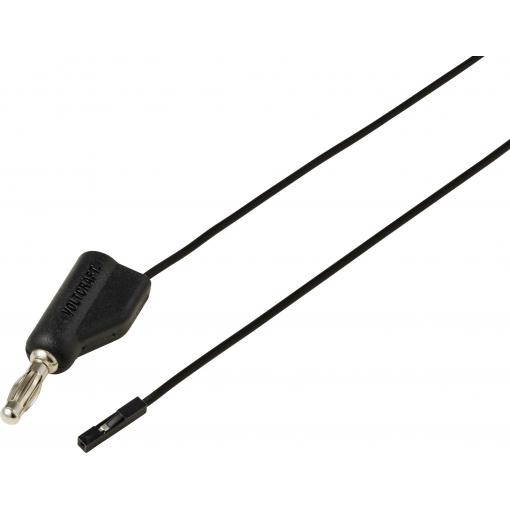VOLTCRAFT MSL-315 schwarz měřicí kabel zástrčka 4 mm zásuvka 0,64 mm 1 m černá 1 ks
