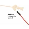 VOLTCRAFT MSL-315 rot měřicí kabel 4 mm zástrčka zásuvka 0,64 mm 1 m červená 1 ks
