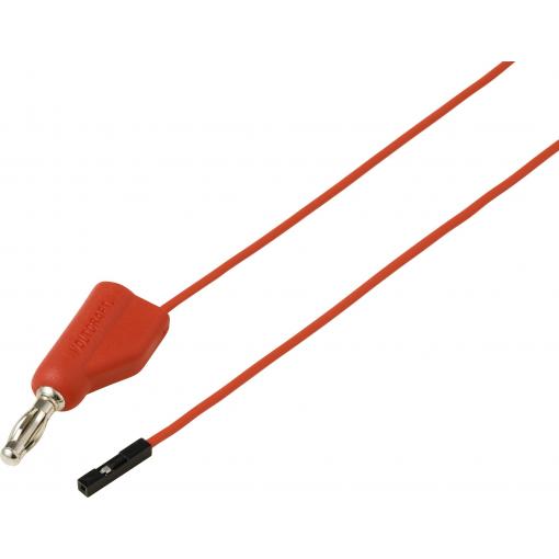 VOLTCRAFT MSL-315 rot měřicí kabel 4 mm zástrčka zásuvka 0,64 mm 1 m červená 1 ks