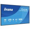 Iiyama LH7575UHS-B2AG displej Digital Signage Energetická třída (EEK2021): G (A - G) 189.3 cm 75 palec 3840 x 2160 Pixel 24/7