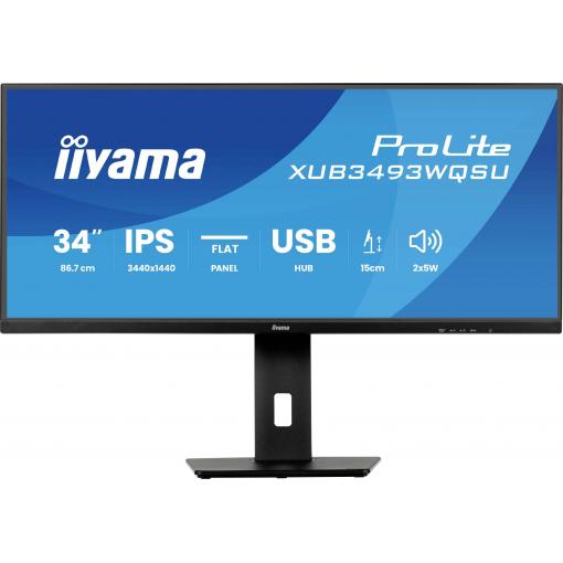 Iiyama XUB3493WQSU-B6 LCD monitor 86.4 cm (34 palec)3440 x 1440 Pixel, 21:9, 1 ms, IPS LED