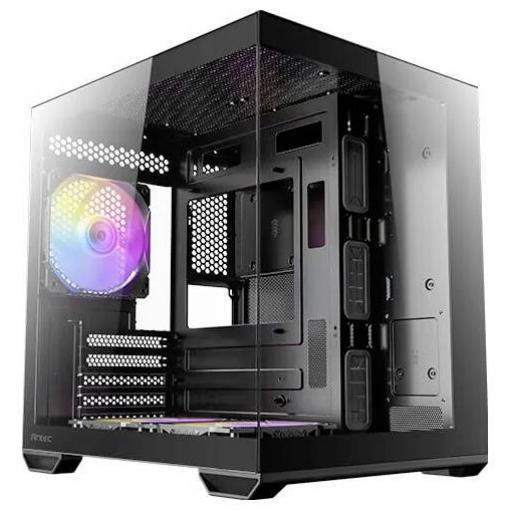 Antec 0-761345-10217-9 mini tower PC skříň černá 3 předinstalované ventilátory, boční okno