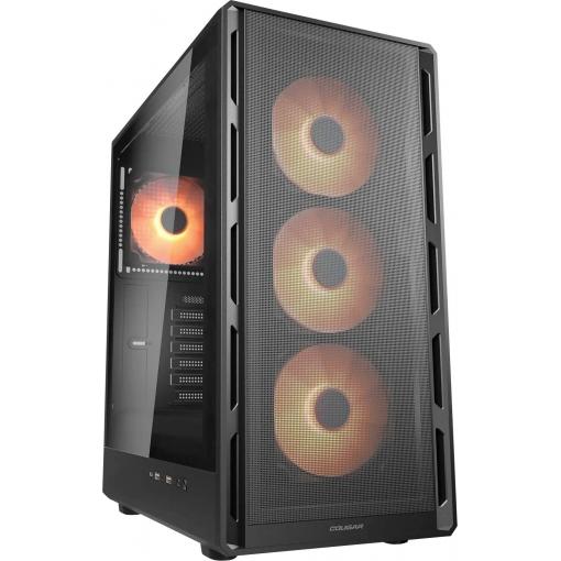 Cougar 382GA50.0003 midi tower PC skříň černá 4 předinstalované ventilátory, boční okno, integrované osvětlení