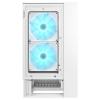 Cougar CGR-2WA3W-RGB midi tower PC skříň bílá 2 předinstalované ventilátory, boční okno, integrované osvětlení