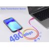 Renkforce USB kabel USB 2.0 USB-C ® zástrčka, USB-C ® zástrčka 1.00 m barevná RF-6872334