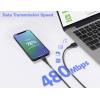 Renkforce USB kabel USB 2.0 USB-A zástrčka, USB-C ® zástrčka 1.00 m černá flexibilní provedení, extrémně odolné pletené stínění, oboustranně zapojitelná