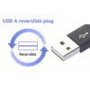 Renkforce USB kabel USB 2.0 USB-A zástrčka, USB-C ® zástrčka 1.00 m černá flexibilní provedení, extrémně odolné pletené stínění, oboustranně zapojitelná
