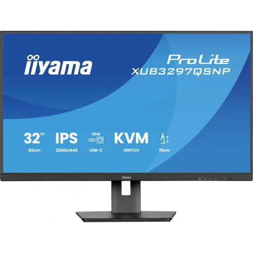 Iiyama XUB3297QSNP-B1 LCD monitor 81.3 cm (32 palec)2560 x 1440 Pixel, 16:9, 1 ms, IPS LED