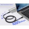 Renkforce USB kabel USB 2.0 USB-C ® zástrčka, USB-C ® zástrčka 1.50 m černá S magnetickým vinutím RF-6871990